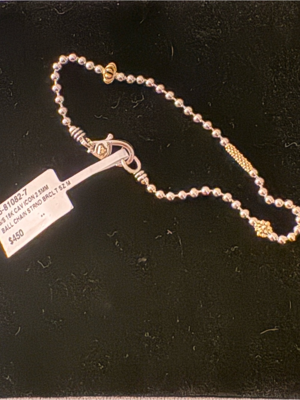 LAGOS Silver Beaded Bracelet with Gold Accents - Picture 3 of 4